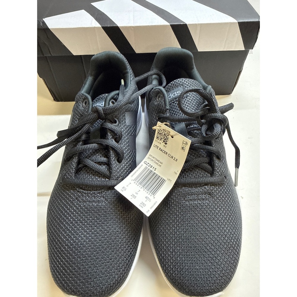 Adidas Lite Racer CLN 2.0 Womens Running Shoes Black Grey GZ2815 Size 8.5 NEW
